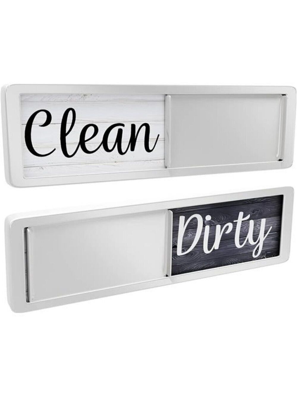 Dishwasher Magnet Clean Dirty Sign Rustic Black White Kitchen Organizer Sliding